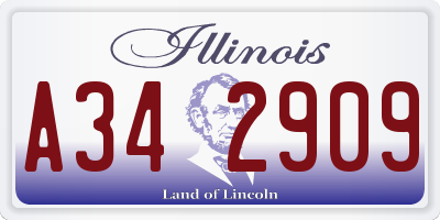 IL license plate A342909