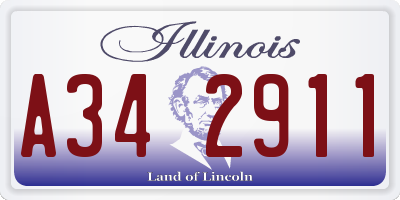 IL license plate A342911