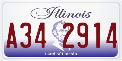 IL license plate A342914