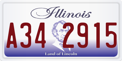 IL license plate A342915