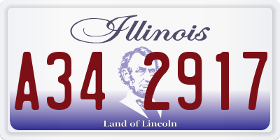 IL license plate A342917
