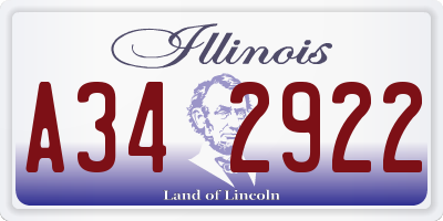 IL license plate A342922