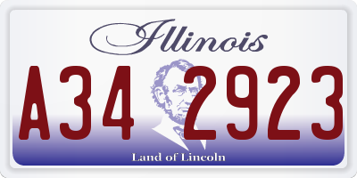 IL license plate A342923