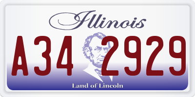IL license plate A342929