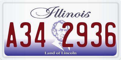 IL license plate A342936