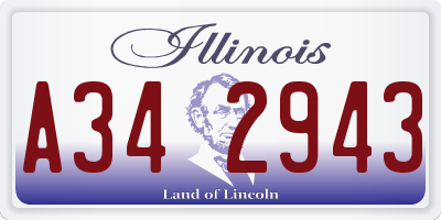 IL license plate A342943