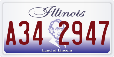 IL license plate A342947