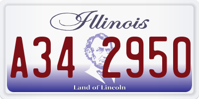IL license plate A342950