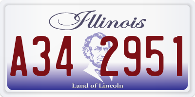 IL license plate A342951
