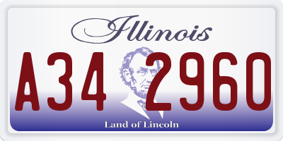 IL license plate A342960