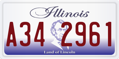 IL license plate A342961