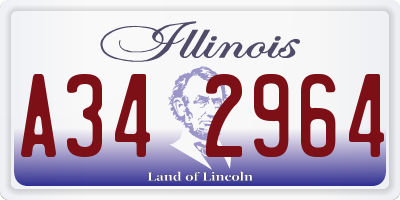 IL license plate A342964