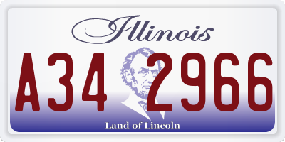 IL license plate A342966