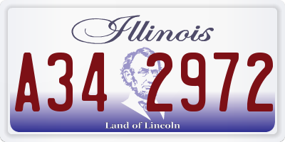 IL license plate A342972