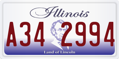 IL license plate A342994