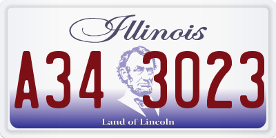 IL license plate A343023