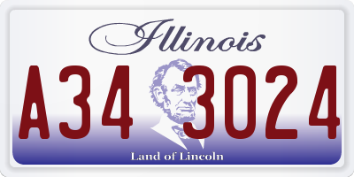 IL license plate A343024