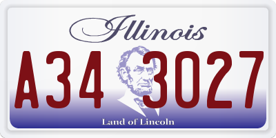 IL license plate A343027