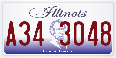 IL license plate A343048