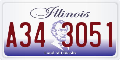 IL license plate A343051