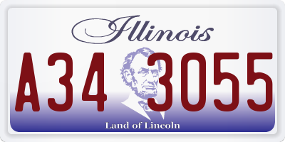 IL license plate A343055