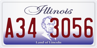 IL license plate A343056
