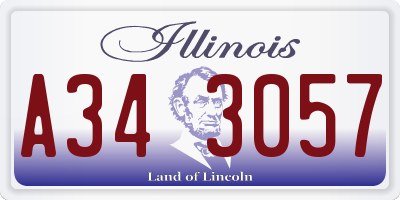 IL license plate A343057