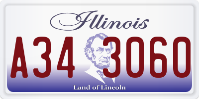 IL license plate A343060