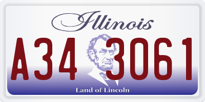 IL license plate A343061