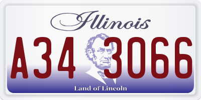 IL license plate A343066