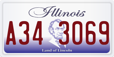 IL license plate A343069