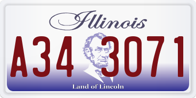 IL license plate A343071