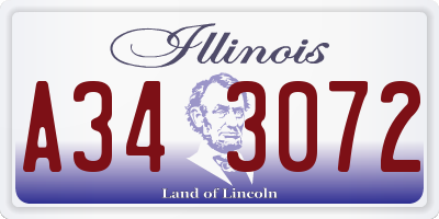 IL license plate A343072