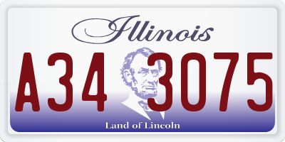 IL license plate A343075