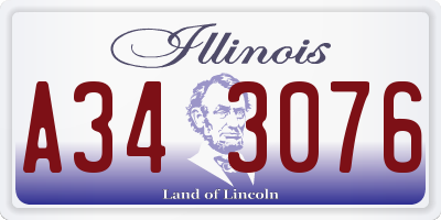 IL license plate A343076