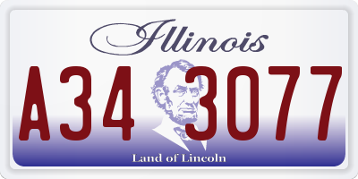 IL license plate A343077