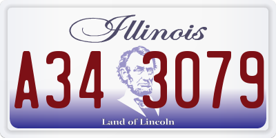 IL license plate A343079