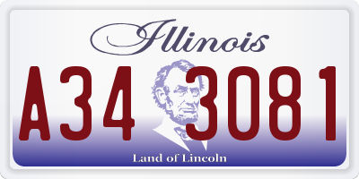 IL license plate A343081