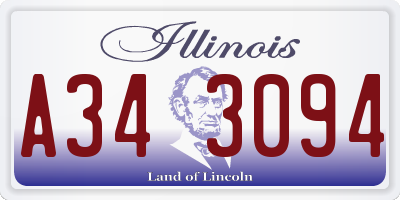 IL license plate A343094