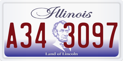 IL license plate A343097