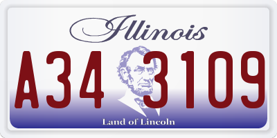 IL license plate A343109