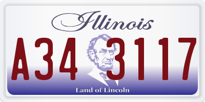 IL license plate A343117