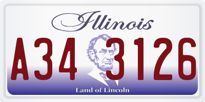 IL license plate A343126