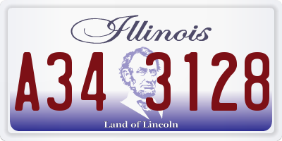 IL license plate A343128