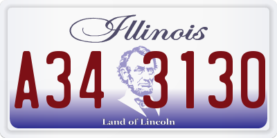 IL license plate A343130