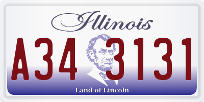 IL license plate A343131