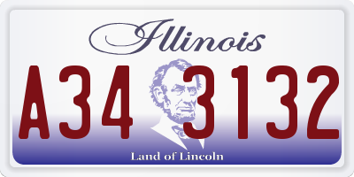IL license plate A343132