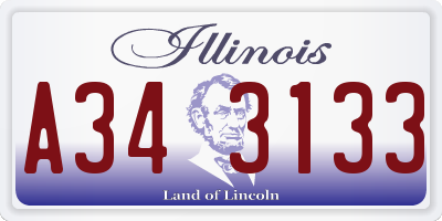 IL license plate A343133