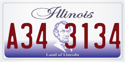 IL license plate A343134