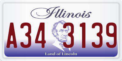 IL license plate A343139